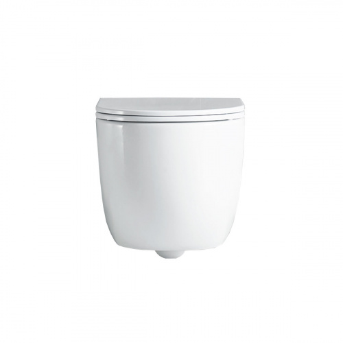 картинка Унитаз подвесной Tornado Globo VT1-52T цвет белый, ультратонкое soft-close сиденье от магазина Сантехстрой