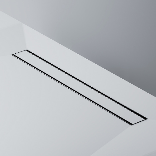 картинка W02SC-U11-070-04BM PrimeFlow Трап для душа линейный универс затвор Tile 70см цвет черн мат от магазина Сантехстрой