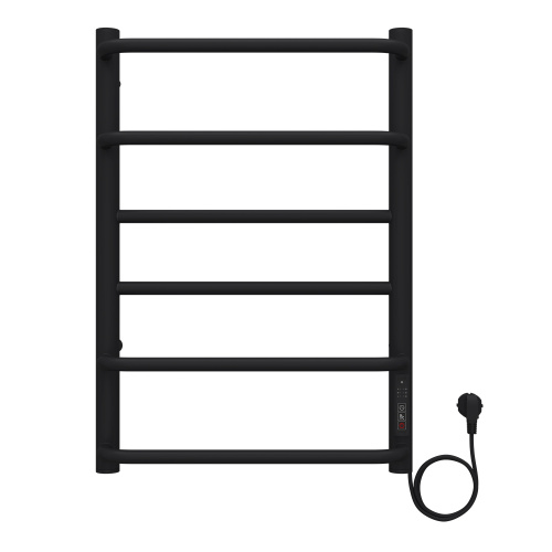 картинка Полотенцесушитель электрический AZARIO MILAN 400/600 6 секций, диммер справа, черный (AZ90846B) от магазина Сантехстрой
