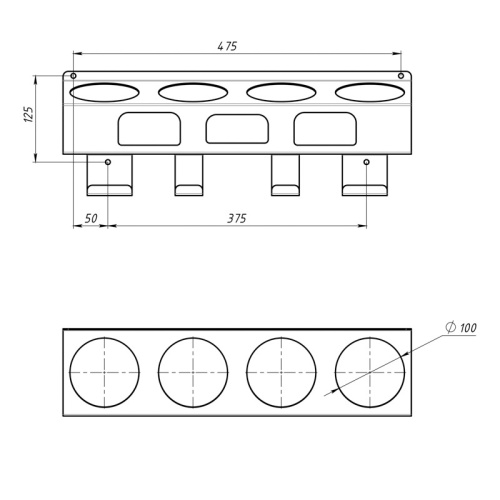 картинка Держатель-органайзер для покрасочных работ,  настенный,  черный REXANT от магазина Сантехстрой