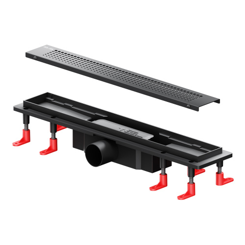 картинка W02SC-P11-050-01BM PrimeFlow Трап для душа линейный универс затвор Cut Gradient 50см цвет черн мат от магазина Сантехстрой