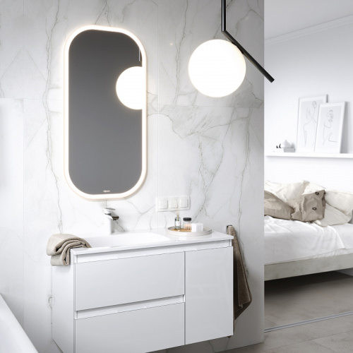 картинка Зеркало Aqwella Soul 55 SOUL0255AH с подсветкой и подогревом с бесконтактным выключателем от магазина Сантехстрой