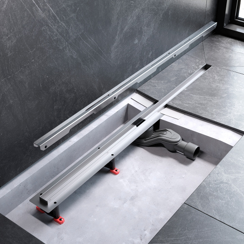 картинка W01SC-S11-100-05SB MasterFlow Трап для душа линейный универс затвор Slim line 100см цвет сталь мат от магазина Сантехстрой