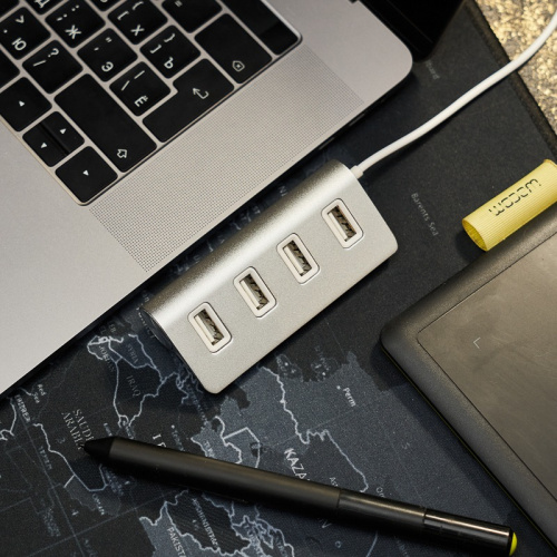 картинка Разветвитель REXANT 4 USB-port серебристый от магазина Сантехстрой