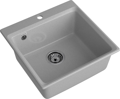 картинка Мойка кухонная GranFest LEVEL 510  1-чаш 510*500 серый от магазина Сантехстрой