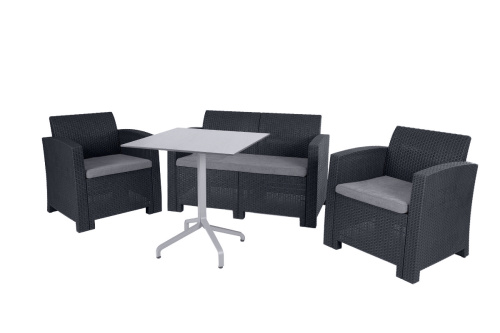 картинка B:Rattan Arizona b:rattan, Диван двухместный, антрацит (2-х местная подушка) от магазина Сантехстрой