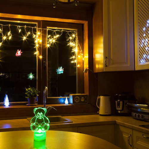 картинка Фигура светодиодная на подставке Мишка 2D,  RGB от магазина Сантехстрой