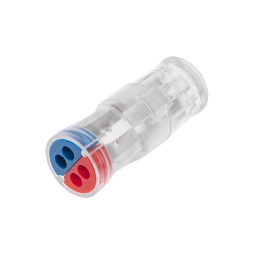 картинка Экспресс-клемма СМК 2273-2x2R проходная разъемная 2 полюса 2х2-проводная 0,5-2,5мм² (50 шт/уп) REXANT от магазина Сантехстрой