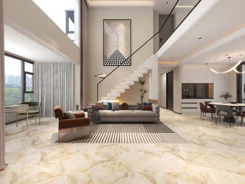 картинка Плитка керамогранитная AZARIO SHINY ONYX GOLD 60x120 Carving (H18004006G) от магазина Сантехстрой