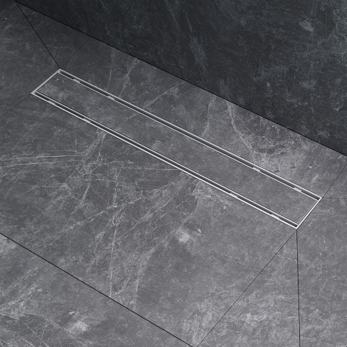 картинка W02SC-U11-050-04SB PrimeFlow Трап для душа линейный универс затвор Tile 50см цвет сталь мат от магазина Сантехстрой