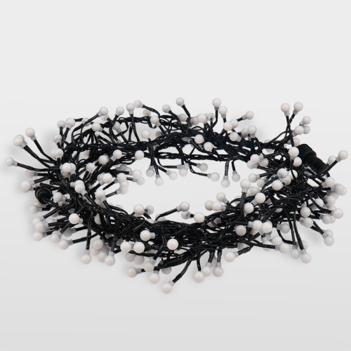 картинка Гирлянда Мишура LED 3 м,  темно-зеленый ПВХ,  288 диодов,  цвет белый + теплый белый от магазина Сантехстрой