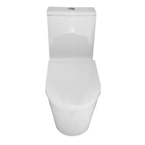 картинка Унитаз-моноблок Azario Scala 360х690х790 безободковый, слив "Торнадо", с быстросъемным сиденьем микролифт (AZ-8101) от магазина Сантехстрой