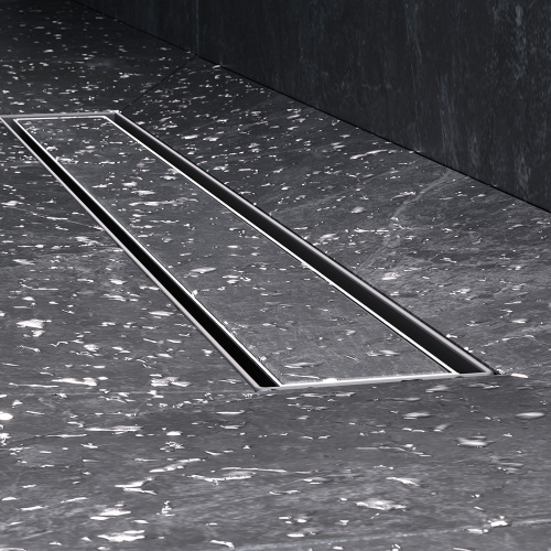 картинка W01SC-U11-060-04SB MasterFlow Трап для душа линейный универс затвор Tile 60см цвет сталь мат от магазина Сантехстрой