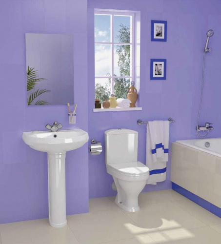 картинка Унитаз-компакт напольный Santeri Вест с сиденьем стандарт от магазина Сантехстрой