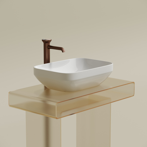 картинка CN6055 Умывальник чаша накладная прямоугольная Element 500*359*145мм от магазина Сантехстрой