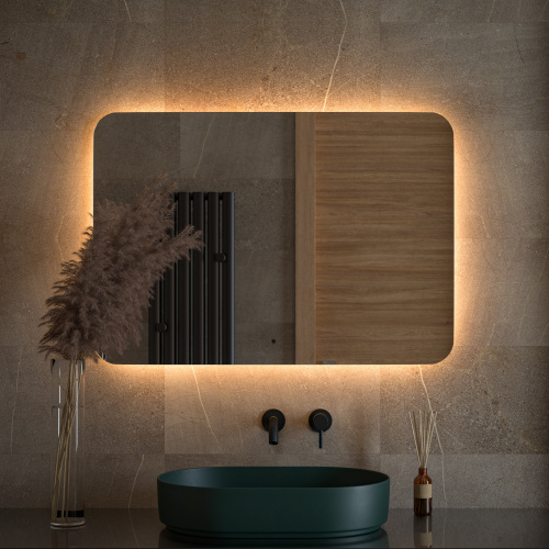 картинка Зеркало с LED-подсветкой 32 W DEFESTO DF 2819RH от магазина Сантехстрой