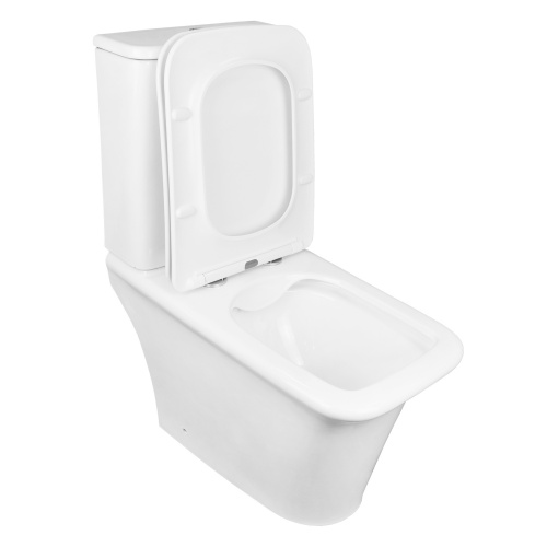 картинка Унитаз напольный Azario AVERO 660x360х820 безободковый с бачком и сиденьем микролифт (AZ-3121) от магазина Сантехстрой