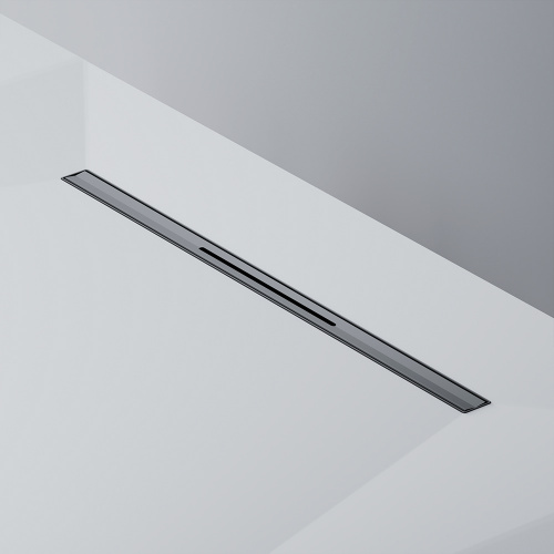 картинка W01SC-S11-060-05BM MasterFlow Трап для душа линейный универс затвор Slim line 60см цвет черн мат от магазина Сантехстрой