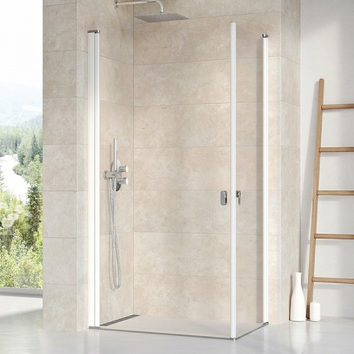 картинка Душевая дверь Ravak Chrome CRV1-80 1QV40101Z1 профиль Белый стекло Transparent от магазина Сантехстрой