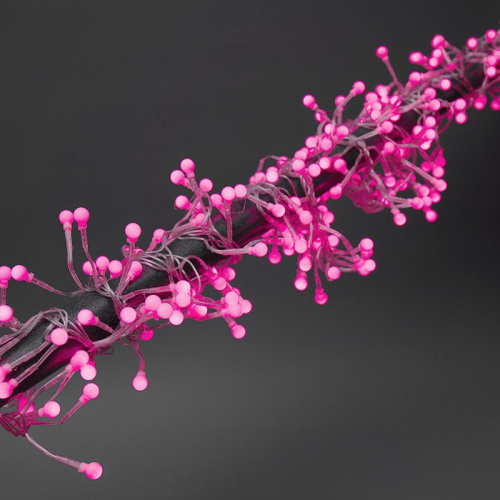 картинка Гирлянда Мишура LED 3 м прозрачный ПВХ,  288 диодов,  цвет розовый от магазина Сантехстрой