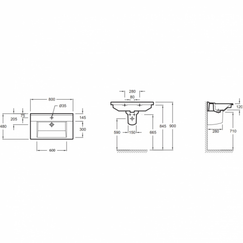 картинка Ванна пристенная Loranto Арктика 1600х700, ABS пластик, белая (CS00031199) от магазина Сантехстрой