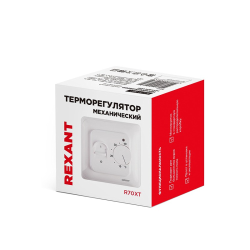 картинка Терморегулятор механический R70XT с датчиком температуры пола и LED-индикатором 16 А/5 Вт REXANT от магазина Сантехстрой