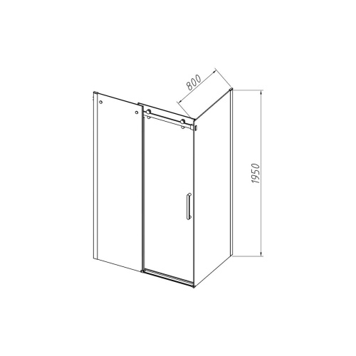 картинка Душевой уголок Como-N VSR-4CN8013CL, 1300*800, хром, стекло прозрачное от магазина Сантехстрой