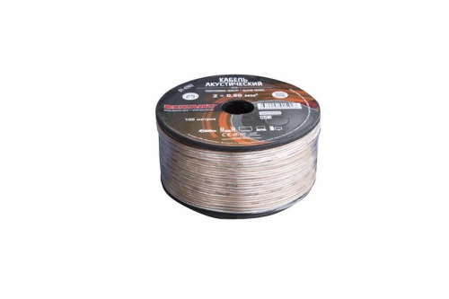 картинка Кабель акустический 2х0,50 мм²,  прозрачный SILICON,  100 м,  REXANT от магазина Сантехстрой