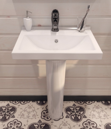 картинка Раковина Santeri Визит, белая (1.3115.3.S00.11B.0) от магазина Сантехстрой