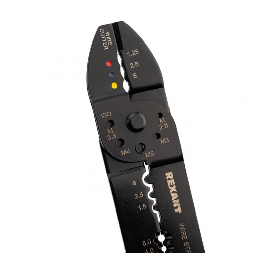 картинка Кримпер HT-204 для обжима наконечников и зачистки проводов REXANT от магазина Сантехстрой