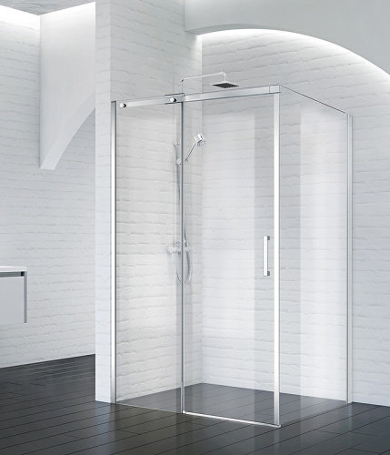 картинка Душевой уголок BelBagno Acqua 130х100 ACQUA-AH-1-130/100-C-Cr профиль Хром стекло прозрачное от магазина Сантехстрой