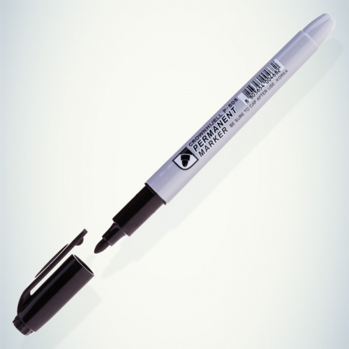 картинка Маркер перманентный Multi Marker Slim 2мм,  черный,  пулевидный Crown от магазина Сантехстрой