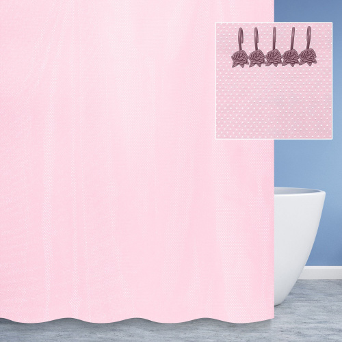 картинка Штора для ванной комнаты Fmark FM-B20R, розовый от магазина Сантехстрой