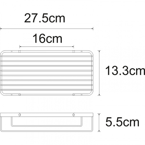 картинка Полка корзина WasserKRAFT K-722B Черный от магазина Сантехстрой