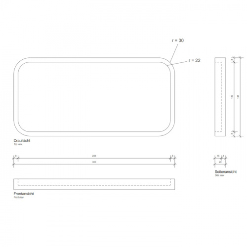 картинка DECOR WALTHER STONE TAB Лоток 300x145х20 мм., цвет белый матовый от магазина Сантехстрой