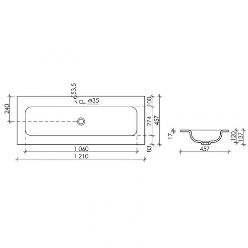 картинка Раковина Ceramica Nova Element 121 CN7017 Белая от магазина Сантехстрой