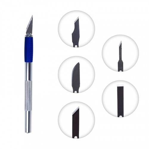 картинка Набор скальпель со сменными лезвиями 7 предметов REXANT от магазина Сантехстрой