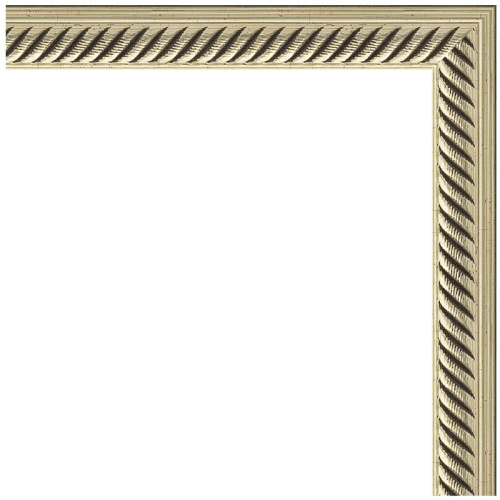 картинка Зеркало Evoform Definite 138х48 BY 0708 в багетной раме - Витое серебро 28 мм от магазина Сантехстрой