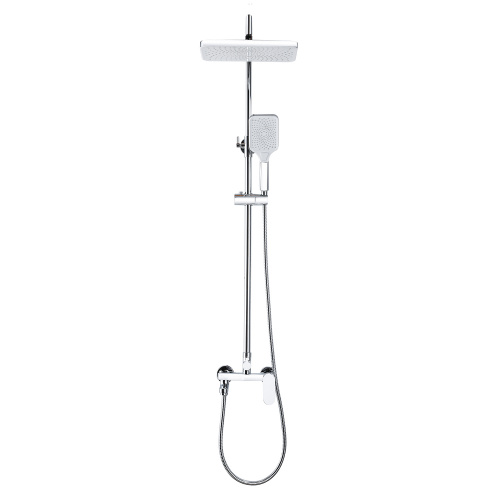 картинка Душевая колонна Azario ARIZONA со смесителем для ванны, с поворотным изливом, прямоугольная, хром (AZ-20S) от магазина Сантехстрой