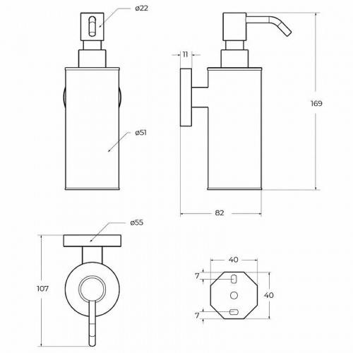 картинка Дозатор для жидкого мыла Cezares Relax RELAX-SOIS-M-01 Хром от магазина Сантехстрой