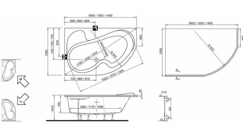 картинка Акриловая ванна Ravak Rosa I 140x105 R CV01000000 от магазина Сантехстрой