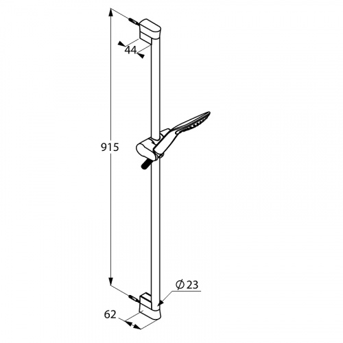 картинка Душевой гарнитур KLUDI FIZZ 1S, 900 мм, хром (6764005-00) от магазина Сантехстрой