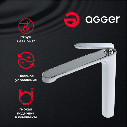 картинка Смеситель для раковины Agger Beauty A2612100 от магазина Сантехстрой
