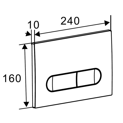 картинка Кнопка смыва AZARIO NEW двойная, пластик, белый глянцевый (AZ-004.01) от магазина Сантехстрой