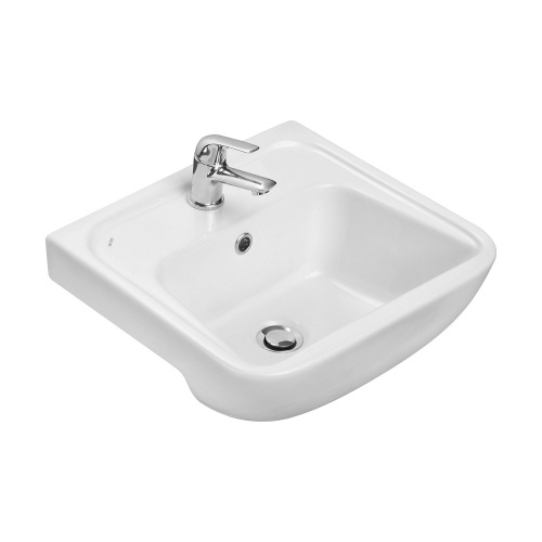 картинка Раковина подвесная Santek "Лонги-45" 455х420х200 фарфор, 1 отверстие под смеситель, белая (1.WH50.1.753) от магазина Сантехстрой