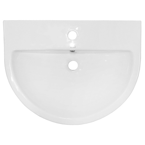 картинка Раковина с полупьедесталом Creo Ceramique RENNES 600х455х500 керамика, белый глянцевый (RE3000+RE3050) от магазина Сантехстрой