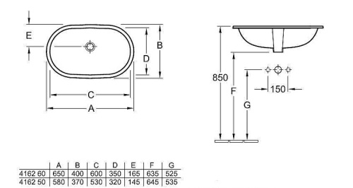 картинка Раковина Villeroy&Boch O.Novo 58 416250R1 Альпийский белый от магазина Сантехстрой
