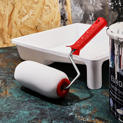 картинка Валик вспененный пенополиуретан,  ширина ролика 140 мм,  Ø 42 мм,  бюгель 6 мм REXANT от магазина Сантехстрой