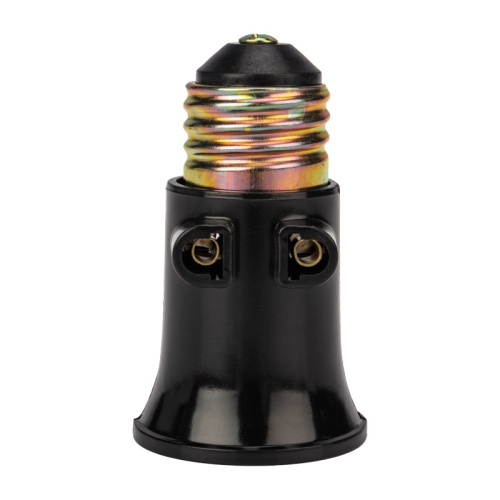 картинка Патрон-розетка карболитовый Е27 черный с этикеткой REXANT от магазина Сантехстрой