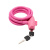 картинка Тросовый замок взломостойкий для велосипедов и колясок с ключом 150 см розовый от магазина Сантехстрой